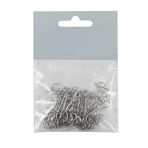 Krebs Glas Lauscha Schnellaufhänger Silber für Weihnachtskugeln Christbaumkugeln Weihnachtsschmuck Aufhänger, Weihnachtsaufhänger, Kugelaufhänger 50 Stück/Pack