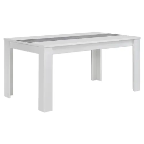 FORTE Dining Tables Esstisch in Betonoptik - Esszimmertisch mit 2,2 cm starker Tischplatte in lichtgrau-weiß, modernem Design und pflegeleichter Oberfläche, ideal für 4 bis 6 Personen.