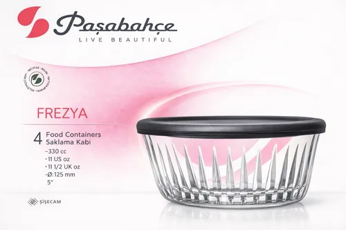 Vorratsbehälter Glas / Saklama Kabi Frezya SET 4er