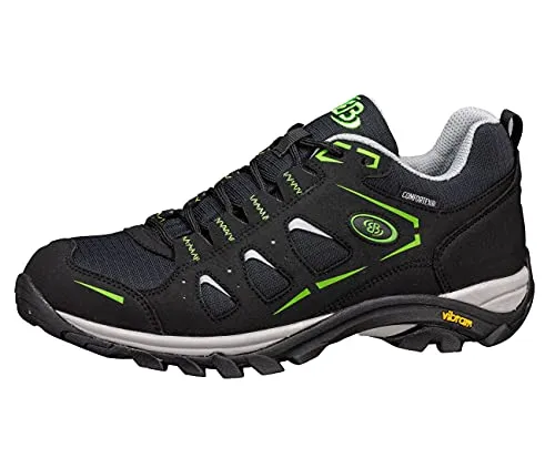 BRÜTTING Outdoorschuh Mount Frakes Low, Gr. 40, schwarz - Wanderschuhe mit wasserdichter Membrane und rutschfester Vibram-Sohle für optimalen Halt auf unebenem Terrain. Bequeme Textilausstattung sorgt für Komfort bei langen Touren.