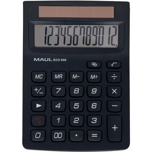 MAUL Tischrechner ECO 650, 12-stellig, Solarbetrieb, Gehäus aus 80 % recycelt...