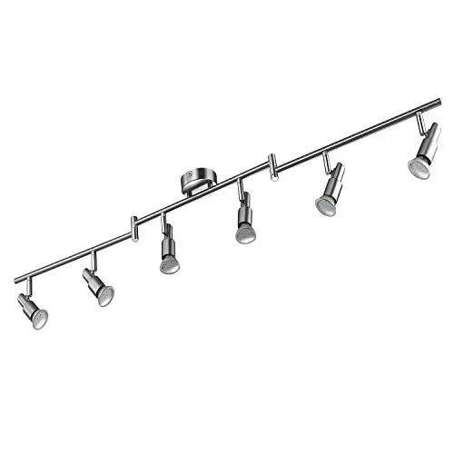 IMPTS LED Deckenstrahler 6 Flammig - Drehbar & Inklusive 6 x 3W GU10 LED Lampen - Deckenspots mit drehbaren Köpfen für individuelle Lichtgestaltung, ideal für Küche, Wohnzimmer oder Schlafzimmer. Inklusive energieeffizienter LED-Lampen für warmweißes Licht.