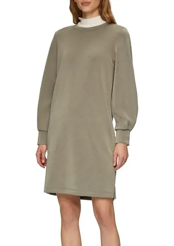 s.Oliver Scuba-Kleid mit Faltendetail - Freizeitkleid für Damen, mit praktischen Eingrifftaschen und weichem Softshell-Material für optimalen Tragekomfort.