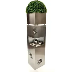 Pflanzsäule SONNE in silber von Garden Pleasure