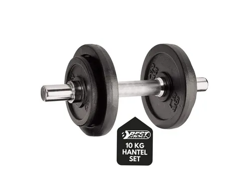 Best Sporting Kurzhantel Set 10 kg aus Gusseisen - Kurzhantel Set für effektives Fitnesstraining zuhause. Inklusive 2x 2,5 kg und 2x 1,25 kg Gusseisen-Scheiben, ideal für Muskelaufbau und hohe Kompatibilität.