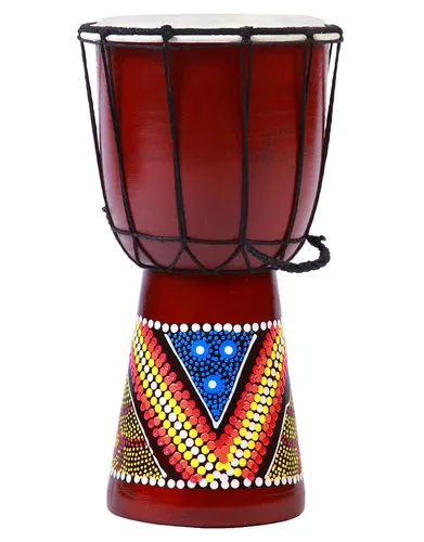 30cm Djembe Trommel Bongo Bunt Bemalt Bongo Handarbeit Kinder Fair Trade Drum