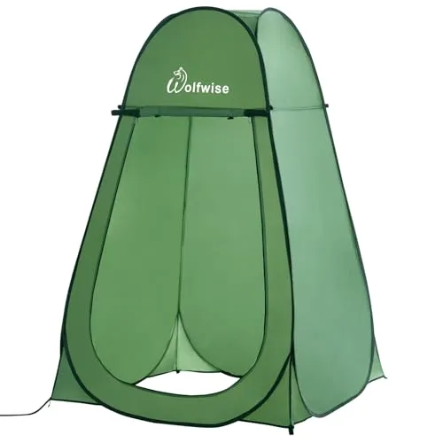 Wolfwise Pop Up Duschzelt Camping Kompakt & Leicht, Schneller Aufbau