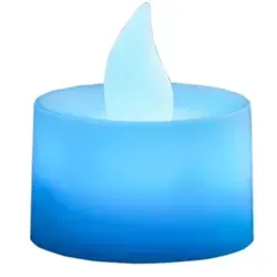 Konstsmide LED Teelicht 2er Set, klein, 2 blaue Dioden, batteriebetrieben, Innen, Batterie: 2 x CR2032 3V (inkl.)