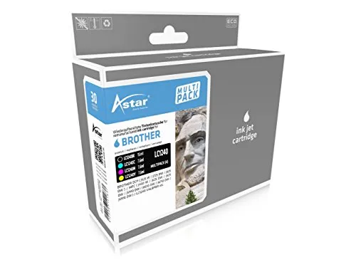 Astar AS44240 Tintenpatrone kompatibel zu BROTHER MFCJ6510, 1 x 15 ml, schwarz/cyan/magenta/gelb