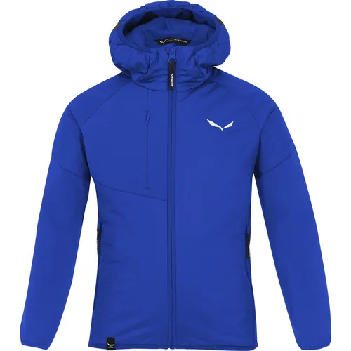 Salewa Kid's Ortles Hybrid Tirol Wool Responsive Jacket - Kunstfaserjacke für Skitouren - Warme und isolierende Kinder-Kunstfaserjacke in Blau, Größe 140, mit Stretch und Kapuze – perfekt für Skitouren und Outdoor-Abenteuer!