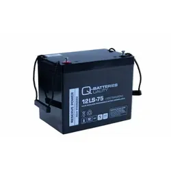 Q-Batteries 12LS-75 - 12V 75Ah AGM Blei Akku - Autobatterien mit 10 Jahren Lebensdauer, wartungsfrei und ideal für USV-Anlagen, Notstromversorgung und Sicherheitstechnik.