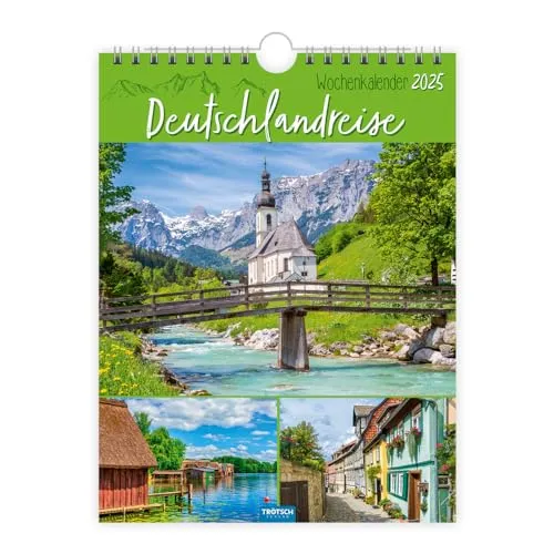 Trötsch Wochenkalender zum Hängen Deutschlandreise 2025: Wandkalender