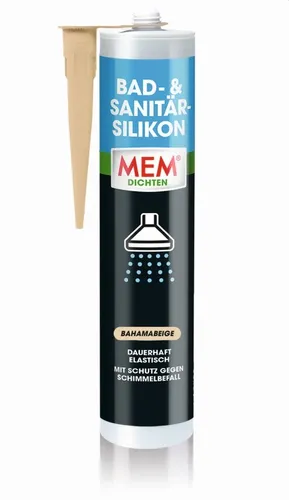 MEM Bad- und Sanitär-Silikon 300 ml bahamabeige