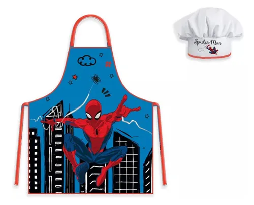 ♥ Spider-Man City Kinder Kochschürze Schürze Backschürze SET 2-Teilig S-4374 ♥