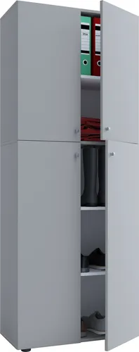 VCM Holz Kleiderschrank Lona – 5 Fächer mit Drehtüren - Kleiderschrank mit hochwertigem Metallbeschlägen und fünf Fächern für optimalen Stauraum. Maße ca. B. 70 x H. 184 x T. 40 cm, ideal für Ordnung in jedem Schlafzimmer.