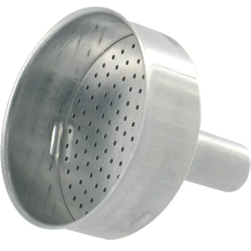 CABLEPELADO Trichter für Italienische Moka-Kaffeemaschine, Kaffeefilter, Ersatz-Kaffeebehälter, Aluminium, Durchmesser 6,5 cm, Geeignet für Kaffeemaschinen Mit 6 Tassen