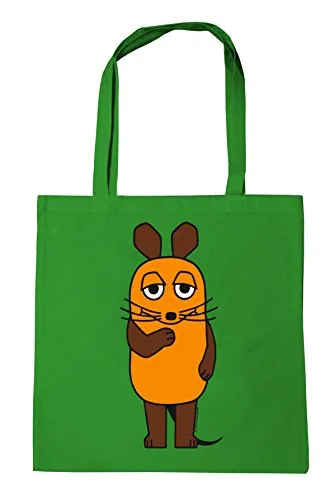 Produktbild Logoshirt® Die Sendung mit der Maus I TV-Maus I Baumwolltasche I grün I Lizenziertes Originaldesign