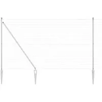 Produktbild vidaXL Zaun mit Pfosten Silber 1.6 x 10 m Stahl