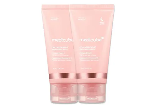 Medicube Collagen Night Wrapping Mask 75ml - Gesichtsmasken mit hoher Kollagenkonzentration für intensive Regeneration und tiefenwirksame Feuchtigkeit über Nacht – für strahlend erholte Haut am Morgen.