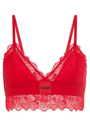 HUGO Bügelloser BH TRIANGLE RL LACE mit Hugo-Label am Bund in rot von HUGO BOSS