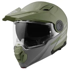 Bogotto FG-102 Duo Fiberglas Klapphelm XL, grün - Motorradhelm mit leichtem Fiberglasdesign, klappbar und mit Pinlock-Vorbereitung für klare Sicht bei jedem Wetter.