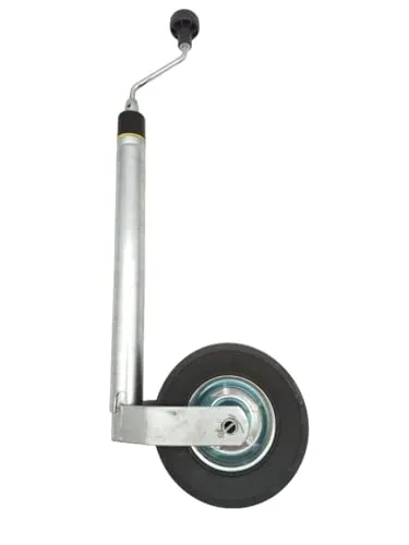 HGW Stützrad für Wohnwagen mit Waage | Ø 48mm | Stützlastanzeige | 150 kg | 220 * 65mm Deichselrad | Anhänger