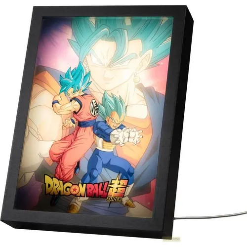 Dragon Ball Super LED-Druck mit Rahmen - Gerahmtes LED-Paneel mit 3 Lichtfarben für kreative Akzente. Perfekt für Fans und als dekorativer Blickfang im Raum. Mit USB-Kabel, stabiler Aufstellung und kompakten Abmessungen.