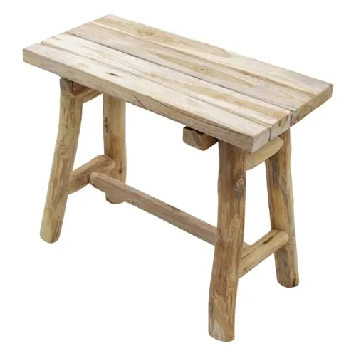 Kleine Teak Holz Bank / Hocker