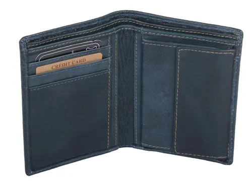 GlücksNugget Geldbörse Kombibörse Hochformat blau aus Leder – stilvoll und praktisch - Elegante Kombibörse im Hochformat aus hochwertigem Leder. Ideal für die tägliche Nutzung, bietet viel Platz für Karten und Geld. Perfekt für modische Ansprüche in der Kategorie Geldbeutel.