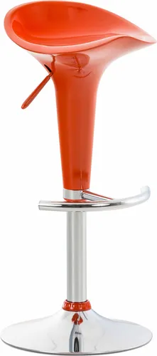 TPFLiving höhenverstellbarer Barhocker Orange – 360° drehbar