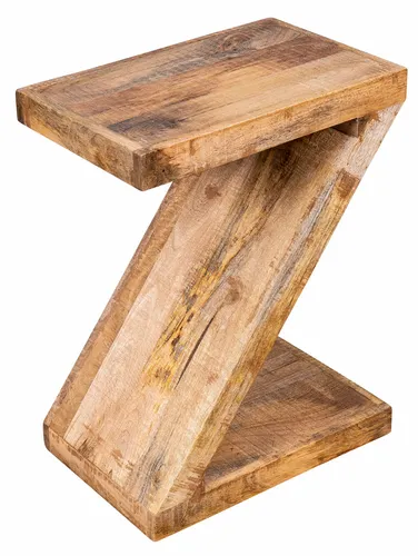 Beistelltisch Z Mango H60cm - Modern und Massiv aus Mangoholz - Tische & Stehtische: Hochwertiger Beistelltisch aus massivem Mangoholz, ideal als Sofatisch oder Ablage mit modernem Design.
