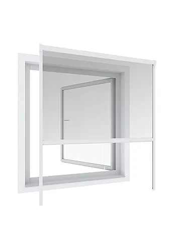 Insektenschutzrollo PLUS von Windhager, 160x160 cm - Fliegengitter, verschraubte Montage für optimale Stabilität, transparentes Design für Sichtschutz und frische Luft.