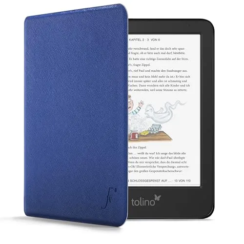 Forefront Cases Hülle für Tolino Shine Color (Colour) und Tolino Shine 5. Generation (Modell: 2024) - Königsblau - Dünn und Leicht, Smart Auto Schlaf/Wach Schutz-Hülle (Tasche)