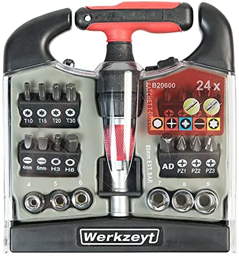 Werkzeyt CON:P T-Ratschenschraubendreher-Set, 24-tlg., B20600