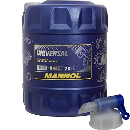 20L MANNOL Motoröl Universal 15W-40 API SN/CH-4 Engine Oil Öl inkl Auslaufhahn