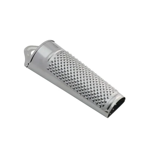 Muskatnussreibe, Ingwerreibe aus Edelstahl mit Nussbehälter 14 cm