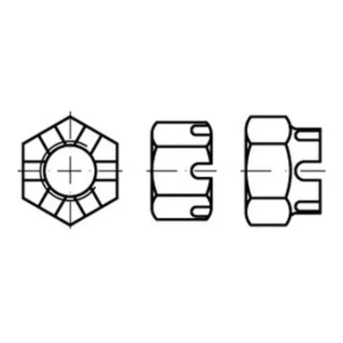 Reyher  Kronenmuttern DIN 935 -1 6 M 30 x 2 (1 Stück)