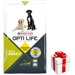 VERSELE-LAGA Opti Life Adult Maxi 12,5kg - Hundefutter für große Rassen mit Huhn - Hochwertiges Hundefutter für große Rassen, perfekt ausgewogen und reich an Huhn für optimale Gesundheit und Vitalität.