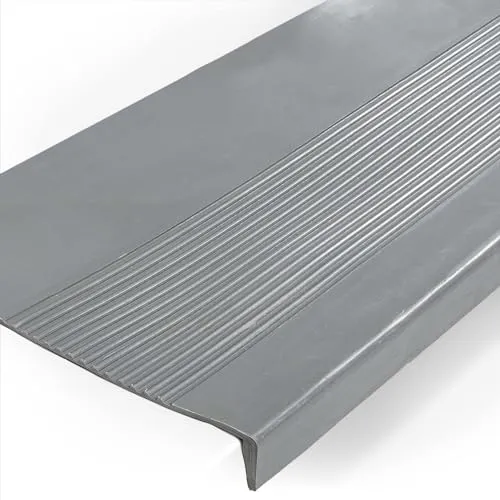 ANRO Stufenmatten Gummi rutschfest 120x30cm - Stufenmatten für außen und innen, rutschfest mit Flachnoppenstruktur für mehr Sicherheit. Wetterfest und schmutzabweisend, ideal für alle Treppenarten.