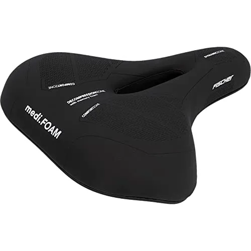 FISCHER Sattel Trekking R.E.Med - Memory Foam - Fahrradsättel mit ergonomischem Memory Foam für maximalen Komfort und Druckentlastung. Ideal für Trekking und Cityräder, sorgt für ein angenehmes Fahrerlebnis.