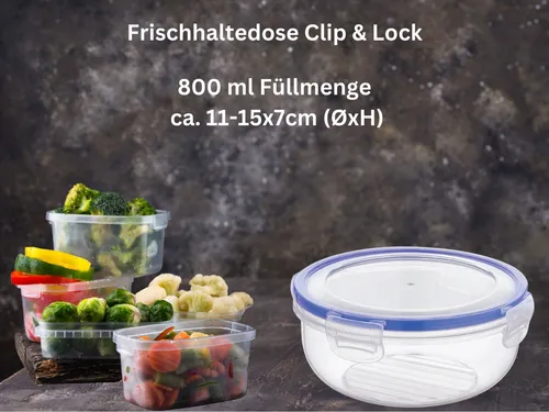 Frischhaltedose Clip & Lock Rund Rechteck Auswahl👈 XL Gefrierdosen Vorratsdosen