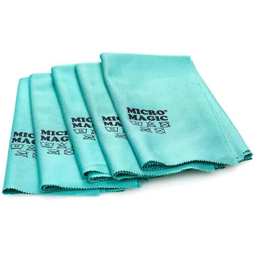Glas- & Poliertücher (Türkis), 5tlg.