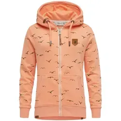 REPUBLIX Kapuzenpullover LOLA Damen Hoodie Sweatshirt Pullover Zipper Jacke orange XXL