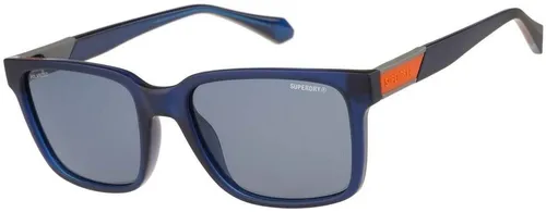 Superdry SDS 5039 Sonnenbrille Dunkel Matt Blau - Modische Herren-Sonnenbrille mit verspiegelten blau-grauen Gläsern. Ideal für den Alltag und bietet UV400-Schutz. Gummi-Bügeldetails sorgen für zusätzlichen Komfort.