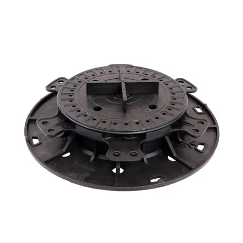 Gartenwelt Riegelsberger Plattenlager PRO Terrassenlager Stellfuß für Terrassen-Platten Keramik Stein Beton Fliesen höhenverstellbar 40-64 mm