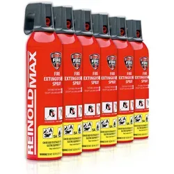 XENOTEC Premium Feuerlöschspray – 6er Set – 750ml - Feuerlöscher für Fettbrände, biologisch abbaubar und wiederverwendbar. Ideal für Haus, Auto und Garten. Effektiv ohne Löschschäden, mit einer Reichweite von 3-4 m.