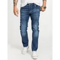Rock Creek Herren Jeans Regular Fit Stretch Jeans - Modell RC-2410 - Hochwertige Denim Jeans für Männer in Übergröße mit bequemem Regular Straight Schnitt und Stone Washed Look. Ideal für XXL-Männer mit perfekter Passform und 5-Pocket-Style.