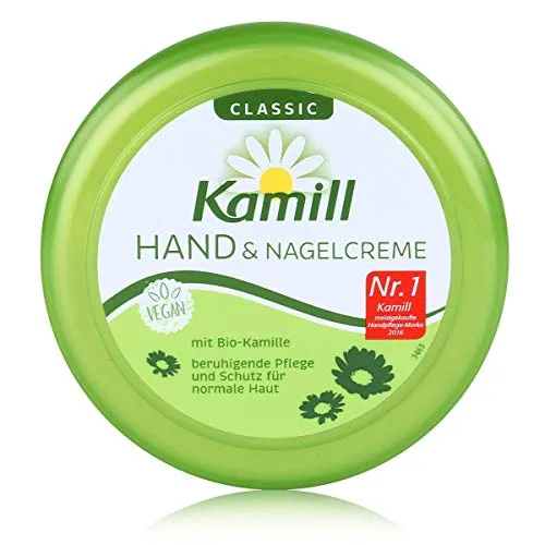 Kamill classic Pflegecreme Hand & Nagelcreme - Veganer Schutz für normale Haut: Die klassische Handcreme spendet Feuchtigkeit, regeneriert und schützt ohne schädliche Inhaltsstoffe. Ideal für die tägliche Handpflege.