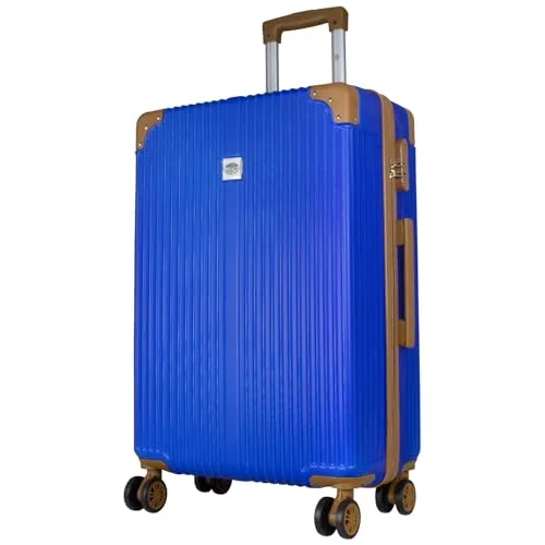 Trendyshop365 Koffer Barbados 67cm Hartschale Blau - Mittelgroßer Hartschalen-Trolley mit 64 Litern Volumen, ideal für Reisen von 3-7 Tagen. Robuste und kratzunempfindliche ABS-Oberfläche, 4 drehbare Rollen und integriertes Zahlenschloss für Sicherheit und Komfort.