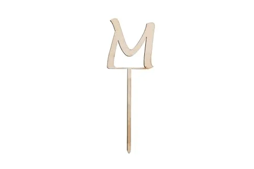 Sallys Cake Topper Buchstaben nachhaltig aus echtem Holz, ökologisch abbaubar, zum Bemalen oder Einsprühen - Tortendeko Kuchendeko Cupcake Kuchen Torten Geburtstag Party (M)